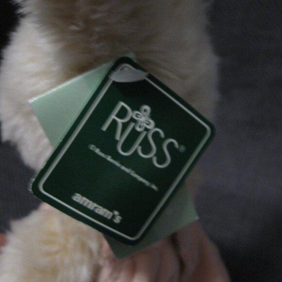 RUSS BERRIE BOOMER Bunny rabbit stuffed animal plush Toy fully jointed Ear Tag - Picture 5 of 6